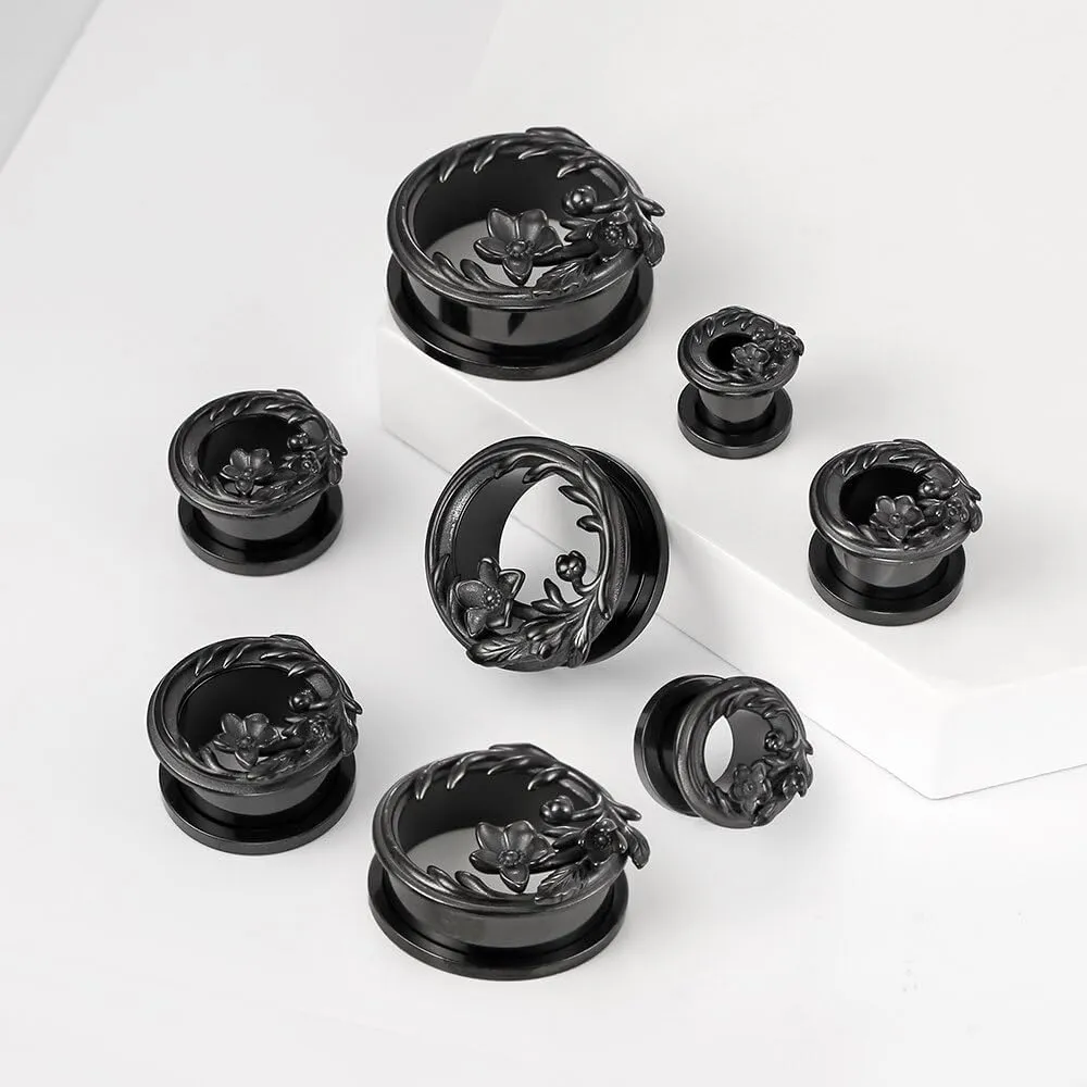 1 Pair New Classic gauges Ear Plugs Tunnels Hypoallergenic 316 Stainless Steel Ear Gauges 8mm-25mm (0G-1") Body Piercing Jewelry
