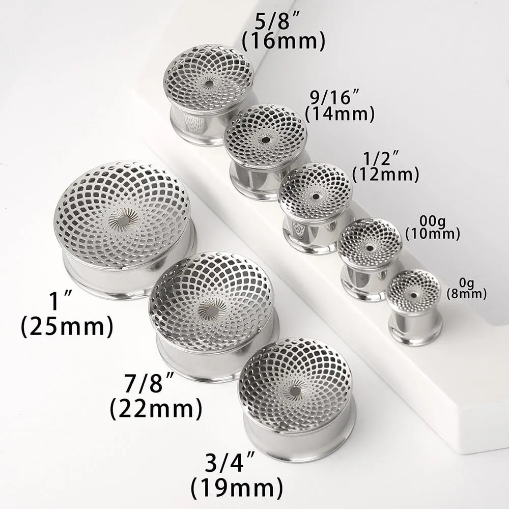 1 Pair New Classic gauges Ear Plugs Tunnels Hypoallergenic 316 Stainless Steel Ear Gauges 8mm-25mm (0G-1") Body Piercing Jewelry