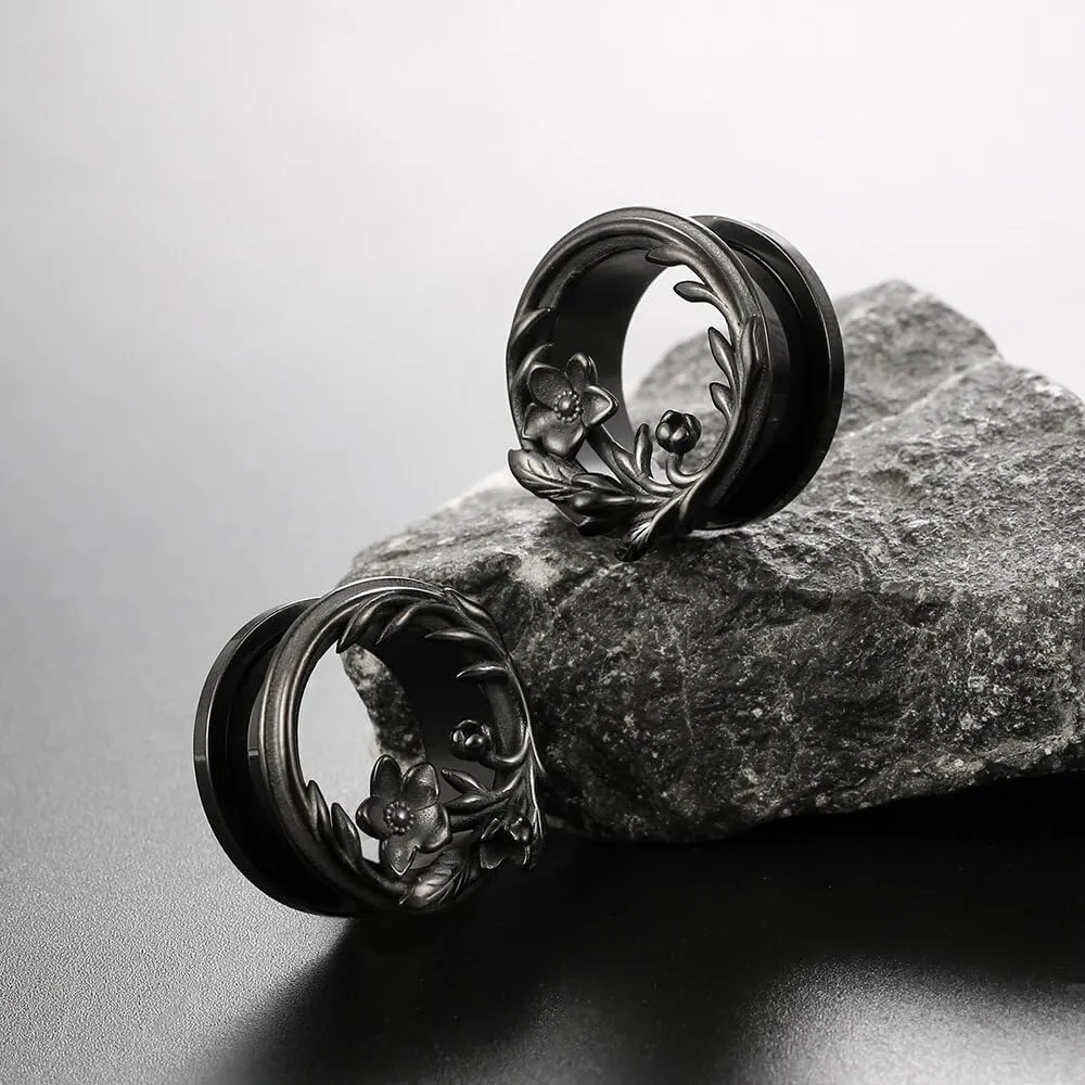 1 Pair New Classic gauges Ear Plugs Tunnels Hypoallergenic 316 Stainless Steel Ear Gauges 8mm-25mm (0G-1") Body Piercing Jewelry