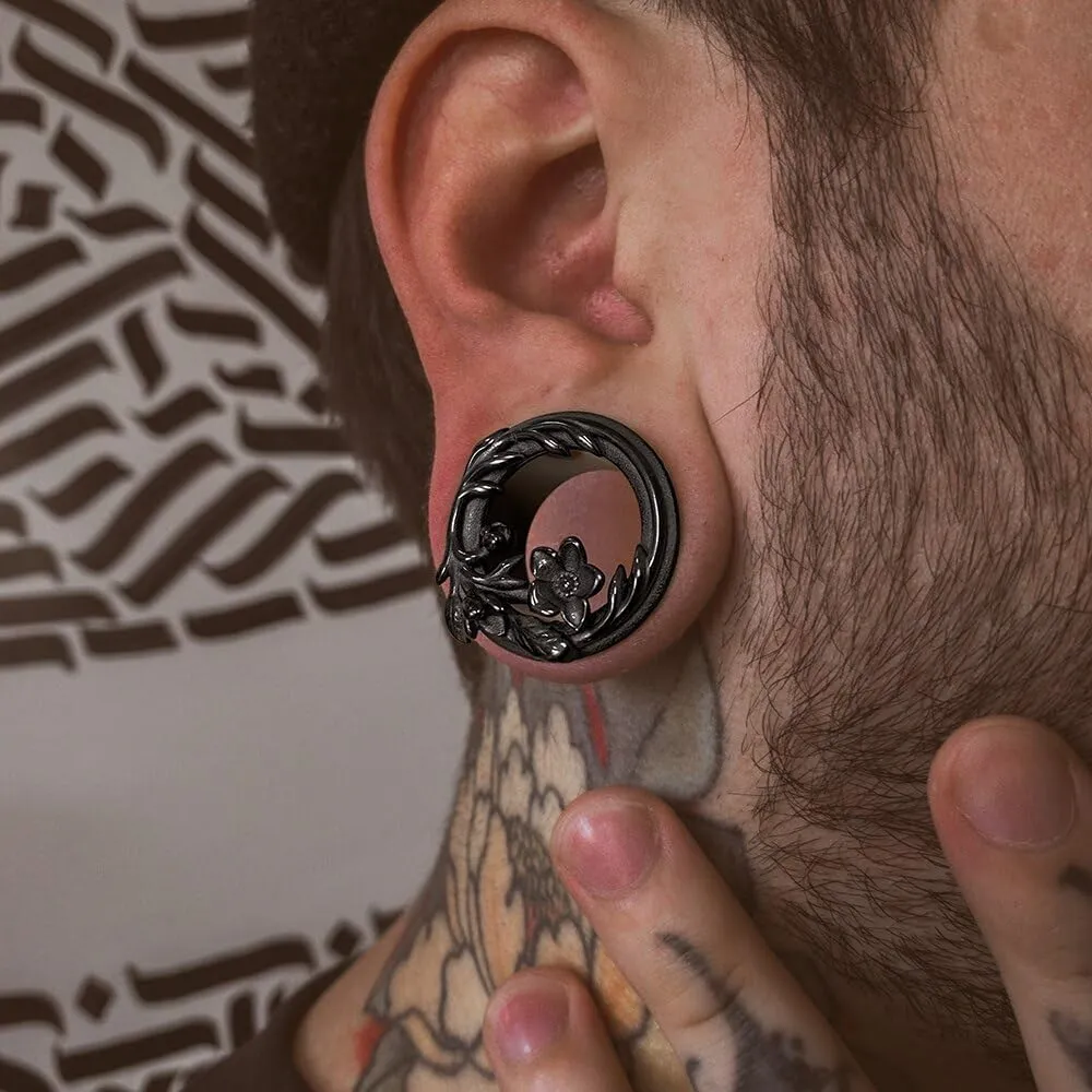 1 Pair New Classic gauges Ear Plugs Tunnels Hypoallergenic 316 Stainless Steel Ear Gauges 8mm-25mm (0G-1") Body Piercing Jewelry