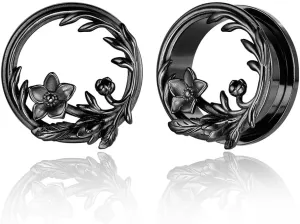 1 Pair New Classic gauges Ear Plugs Tunnels Hypoallergenic 316 Stainless Steel Ear Gauges 8mm-25mm (0G-1") Body Piercing Jewelry
