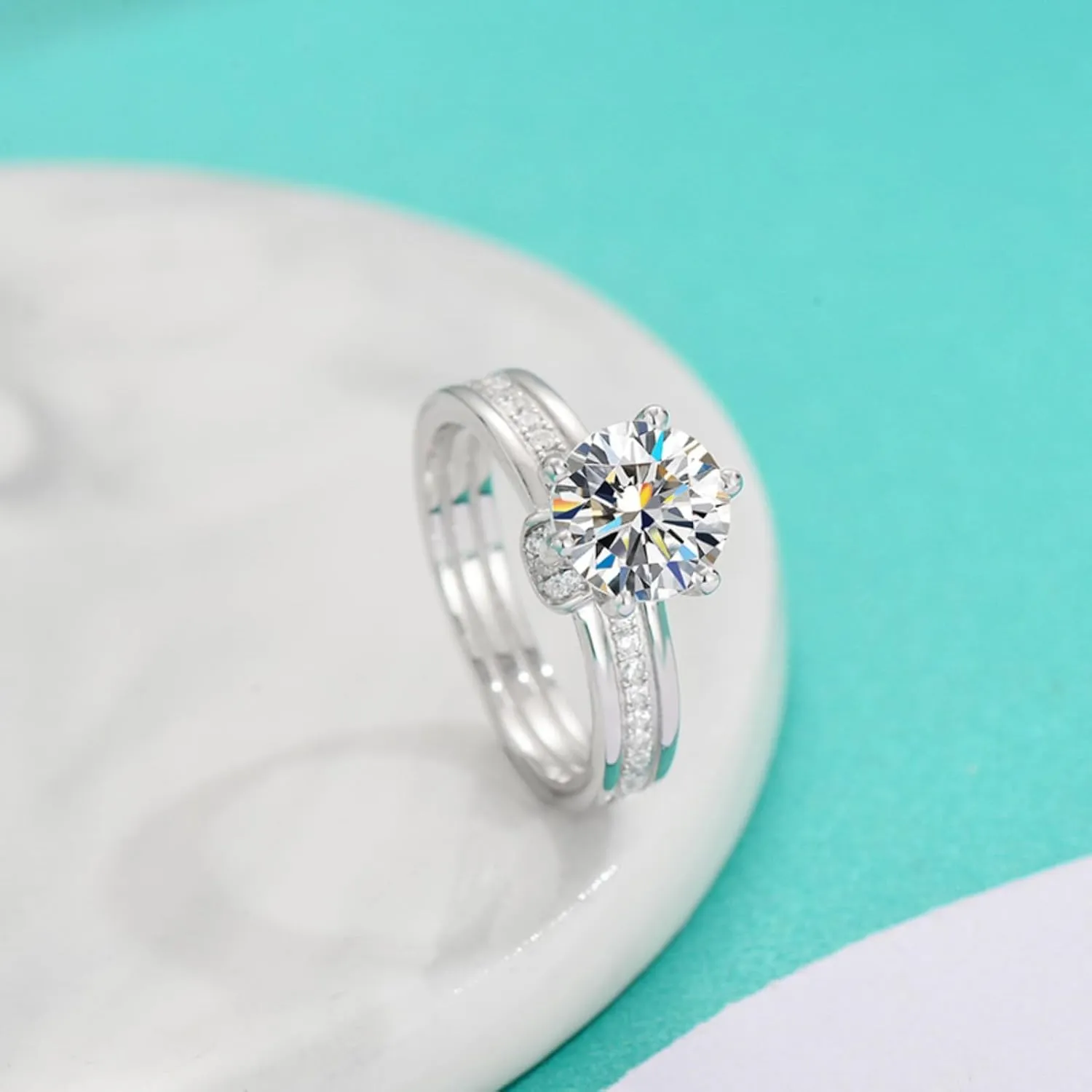 14K Gold 1/2/3 Carat Diamond Women's Engagement Rings, Elegant 6-Prong Design VVS1 D-Color, Round Cut Diamond Wedding Ring