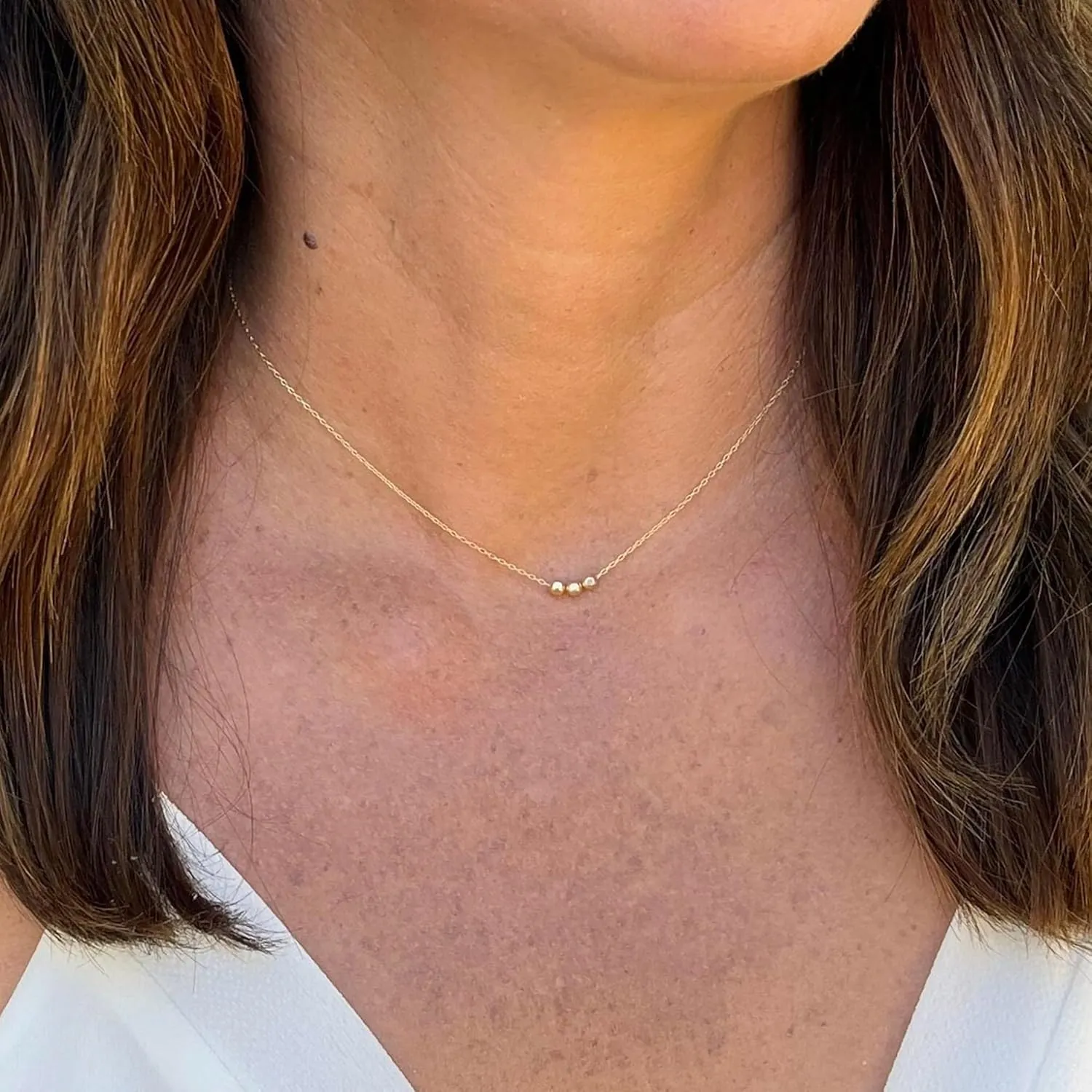 14K Gold Plated Necklace for Women - Dainty Flower, Leaf, Bead, Tree, Bee, Sun, Bar, Infinity, Star, Arrow, Teardrop, Butterfly, Boot, Cirlce, Bow Pendant Necklaces, Simple Jewelry