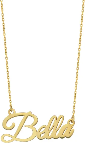 14K Solid Gold Custom Name Necklace for Women  Personalized Nameplate Pendant, Custom Jewelry Gift, Solid Gold & Gold-Plated Options