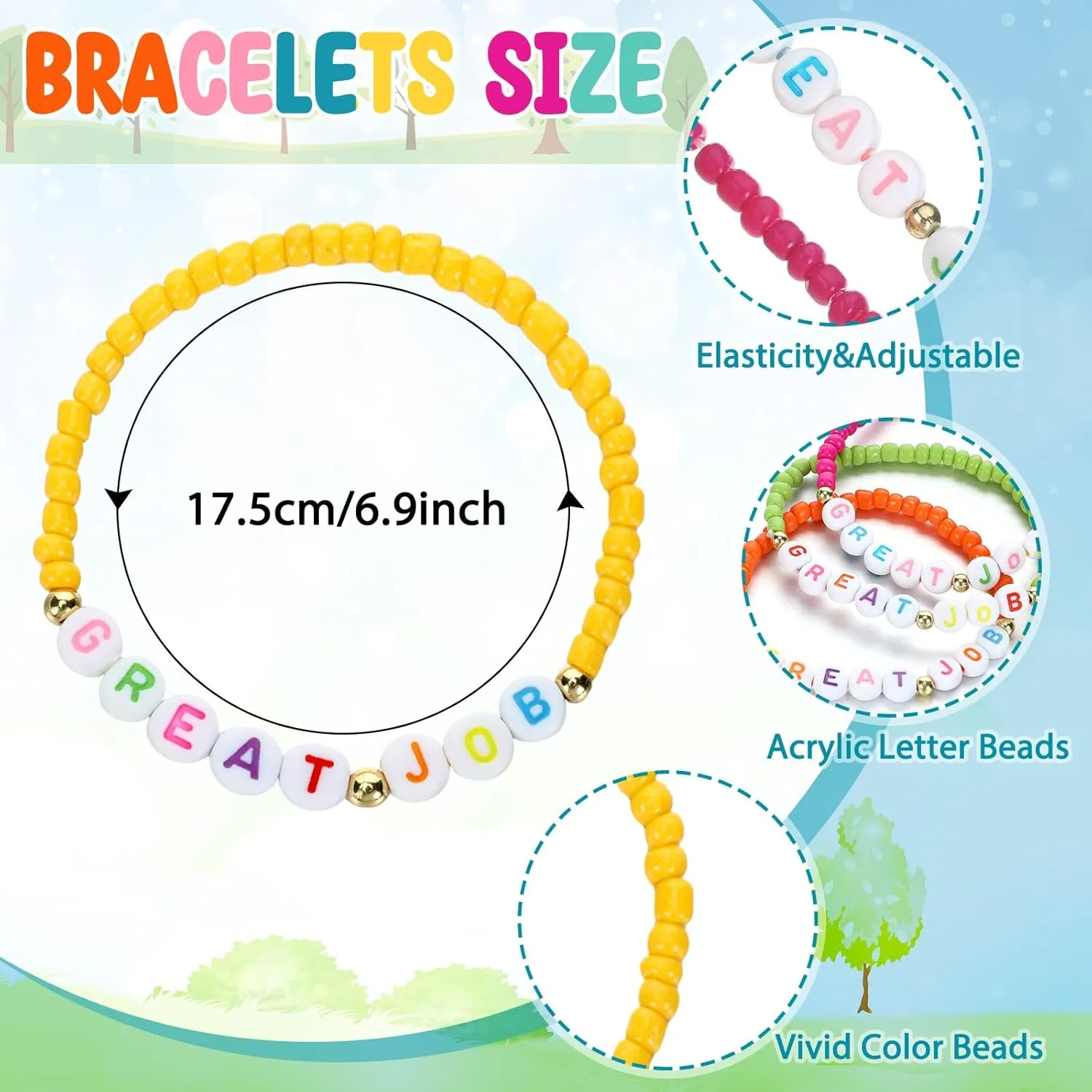 16 Pcs Friendship Bracelet Gift Set Adjustable Stretch Beaded Bracelets Birthday Party Decorations Supplies(Paw)