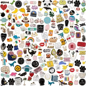 20 PCS Mixed Enamel Brooch Pins Bulk Set | Decoration Lapel Pin Clothes Accessories Birthday Christmas Festival Gift for Girls Women, No Repetition (Random Style)