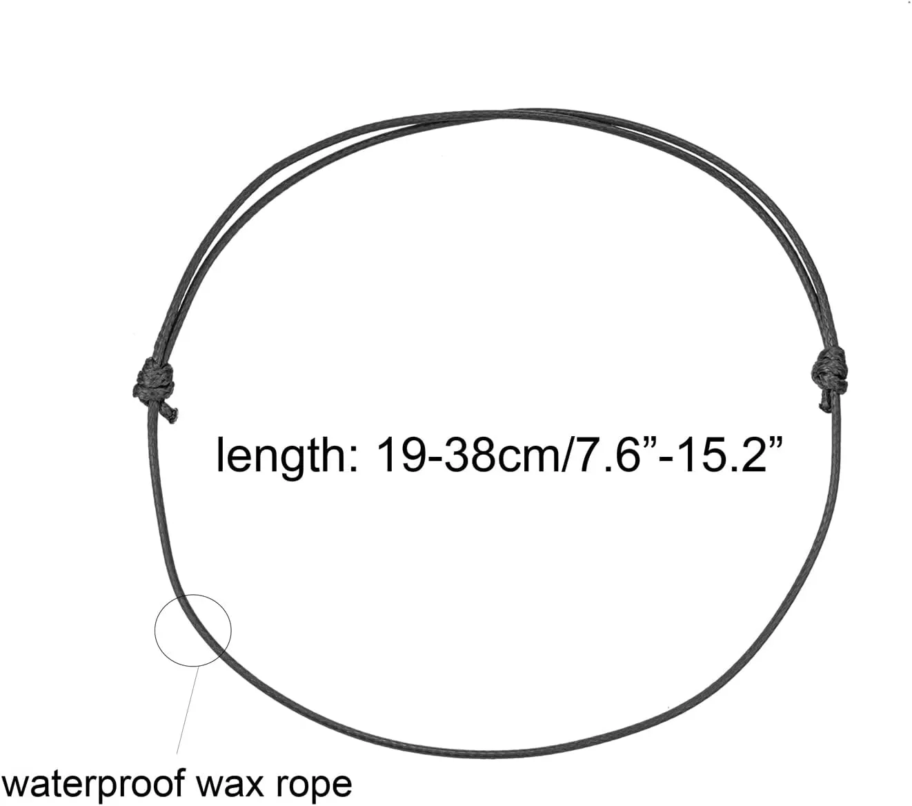 2PCS Evil Eye Anklet Bracelet for Women Men Handmade Wax Rope Ankle Bracelets for Women Minimalist Jewelry