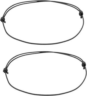 2PCS Evil Eye Anklet Bracelet for Women Men Handmade Wax Rope Ankle Bracelets for Women Minimalist Jewelry