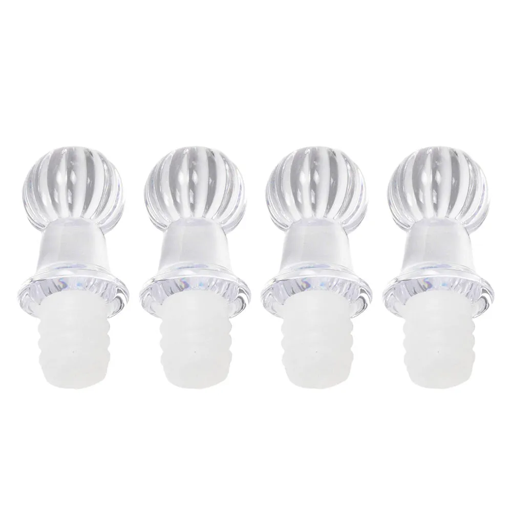 4 Wine Bottle Saver Stoppers Preserver Saver Plug Silicone Seal Cork Wine Sealer