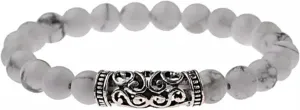 8mm Dragon Head Lava Howlite Chakra Stone Bead Prayer Mala Diffuser Bracelets-Crown-Howlite