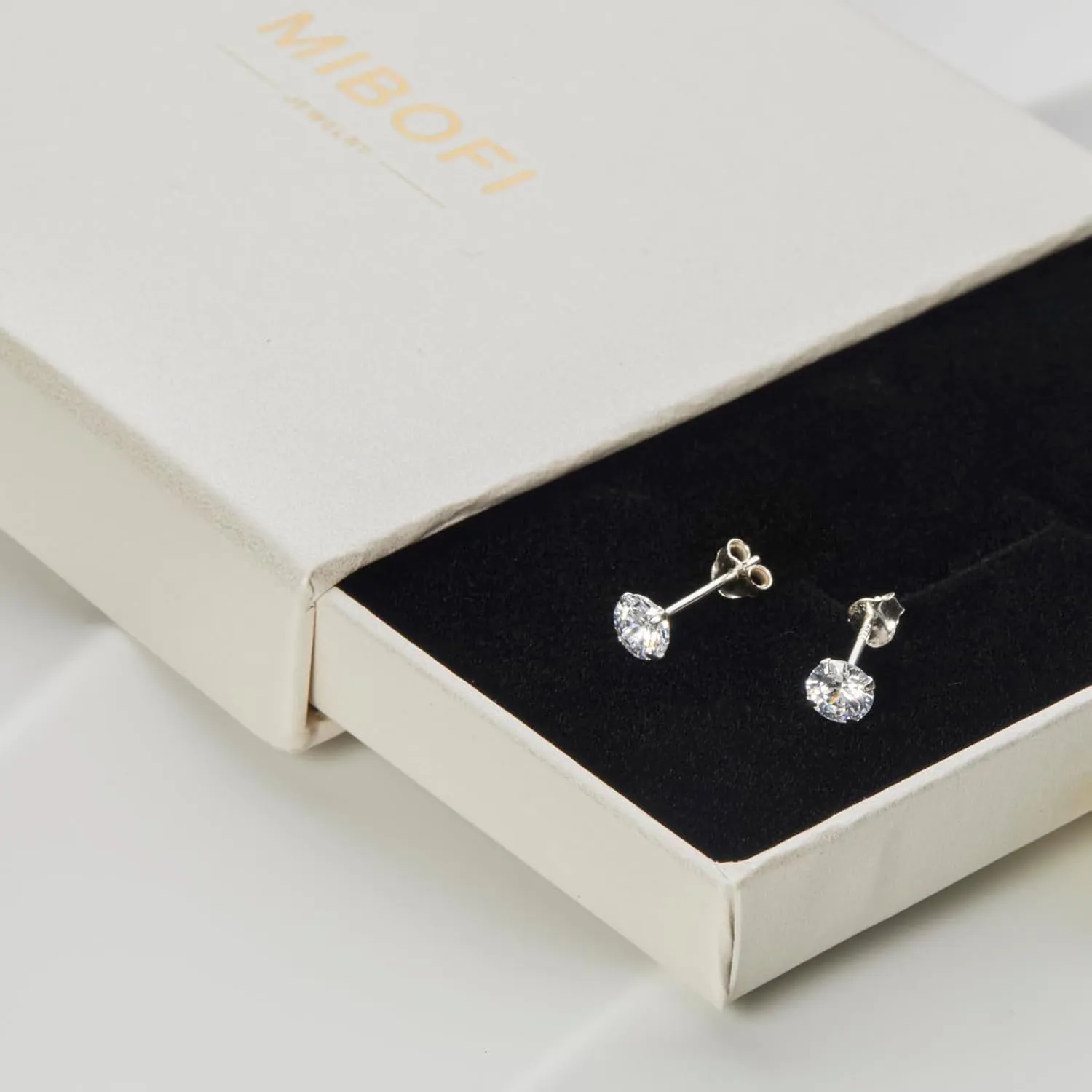 925 Sterling Silver Earrings for Women, Small Stud Earrings 2mm 3mm 4mm 5mm 6mm AAAAA Cubic Zirconia, Multiple Piercing Jewelry