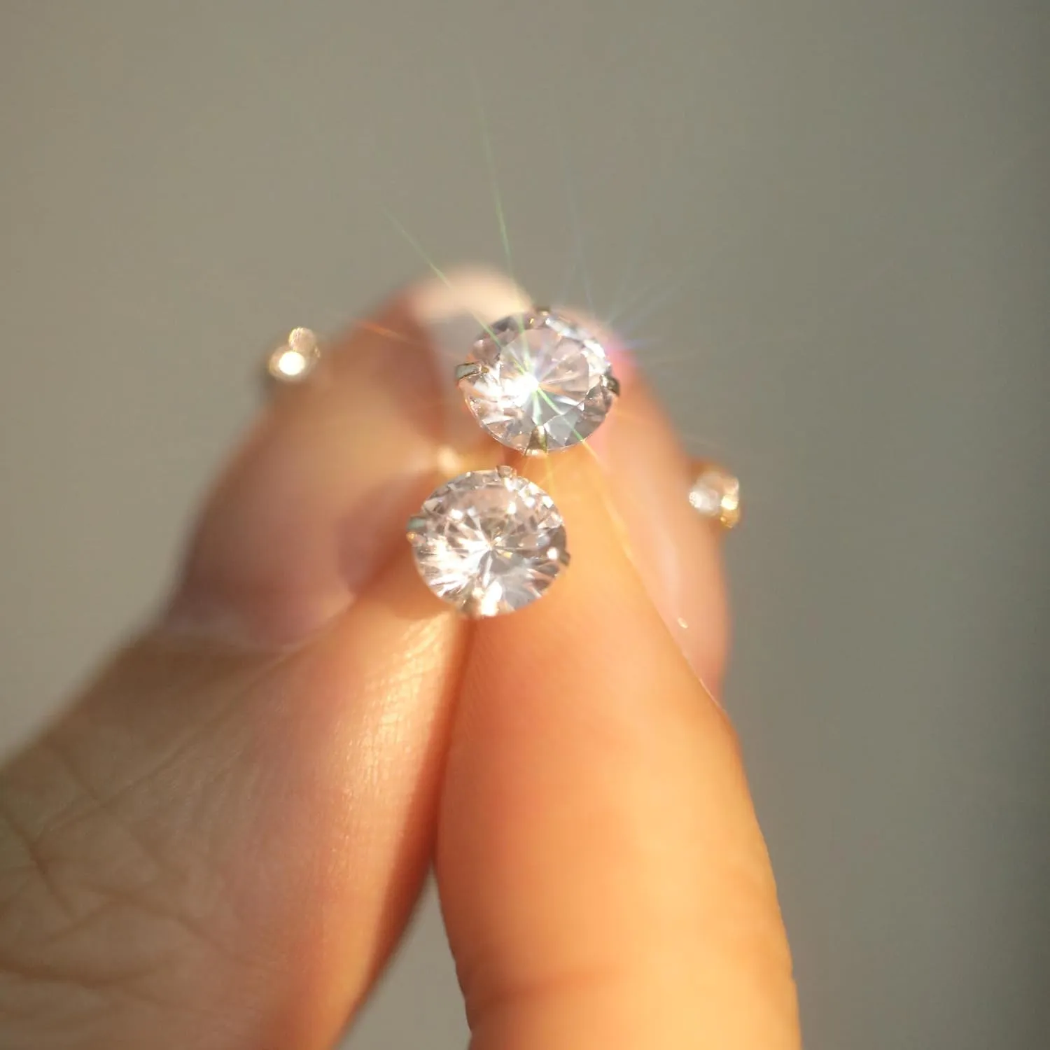 925 Sterling Silver Earrings for Women, Small Stud Earrings 2mm 3mm 4mm 5mm 6mm AAAAA Cubic Zirconia, Multiple Piercing Jewelry