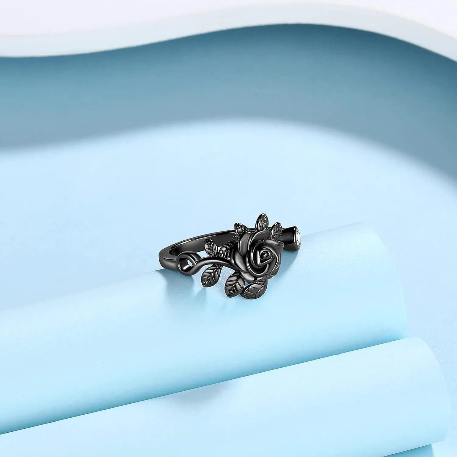 925 Sterling Silver Rose Flower Ring - Adjustable, Elegant Promise Ring for Women & Girls - Perfect for Birthday & Wedding Gifts