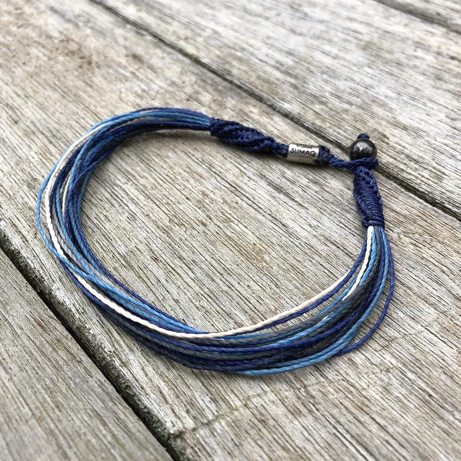 Ankle Bracelet Unisex Anklet with Hematite Stone for Men and Women - Handmade Woven Knot Surfer Beach Jewelry