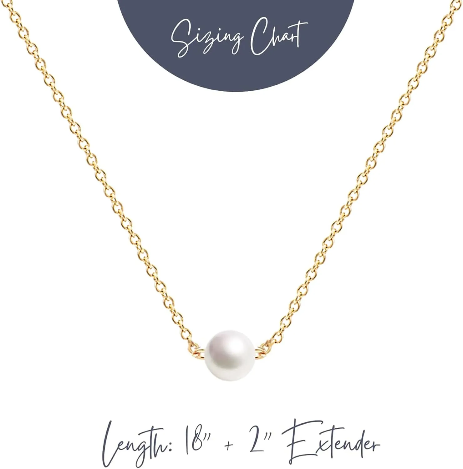 Ava Riley Dainty Necklace for Women,14K Real Gold Plated Silver Simple Necklace for Women, Pearl Lock Bar Karma Circle Trendy Choker Jewelry