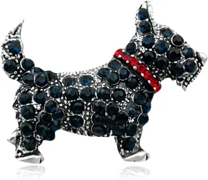 Beagle Scottish Terrier West Highland White Terrier Cute Simulated Pearl Poodle Dog Brooch Pin Rhinestone Animal Lapel Collar Jewelry Accessories Brooch Pin for Girl Women
