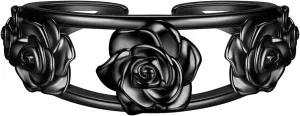 beautlace Rose Adjustable Rings Silver/Black Gun Plated Rose Flower Love Open Ring Elegant Wedding Engagement Jewelry Gifts for Women