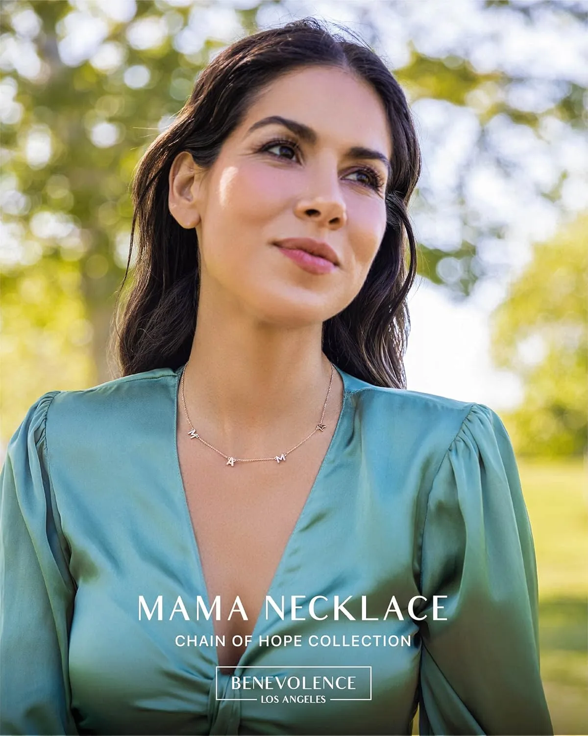 Benevolence LA Mama Necklace, Gold Dipped Fashion Jewelry | Gifts for New Mom | Gold Mom Necklace | Birthday Gifts | Travel Accessories for Women, Designed in California