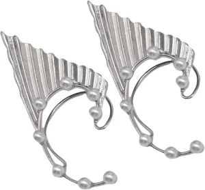 BESPORTBLE Earring Cuffs Earrings for Women No Piercing Ear Wrap Silver Fairy Style Pair