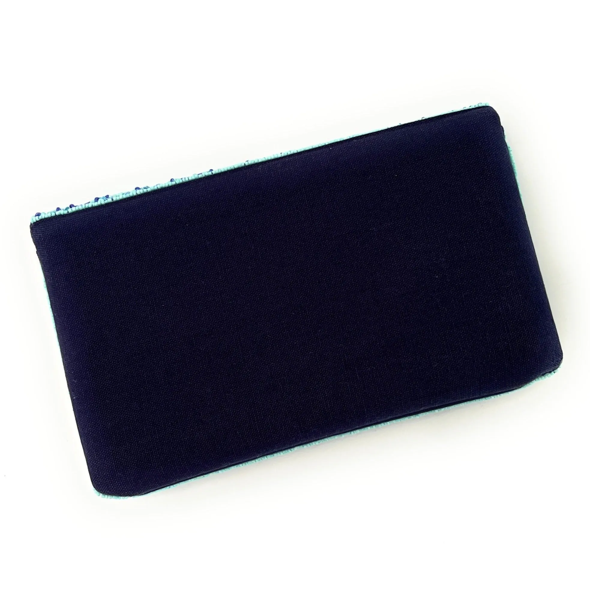 Bleu Beaded Clutch Purse