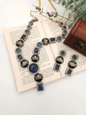 Blue Laya sabyasachi inspired contemporary necklace set