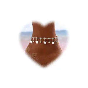 Bohemian Crystal Dangle Chain Anklets Butterfly Tassel Chain Anklet Round Rhinestone Bead Ankle Bracelets Minimalist Butterfly Foot Chain Summer Beach Foot Chain Jewelry for Girls (Silver)