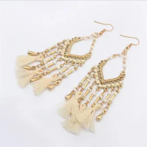 Boho Fasion Tassel Earrings Set Dangle Drop Elegant Earrings Jewelry for Women