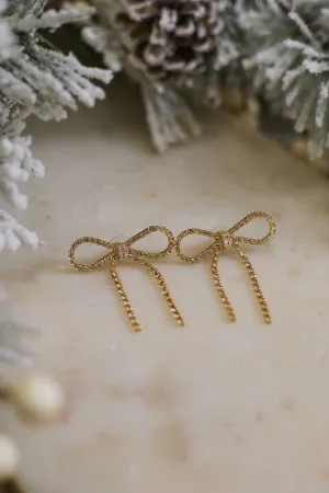 Bow Down CZ Earrings