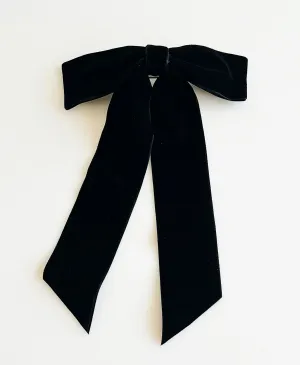 Bowknot Hair Brooch- Black