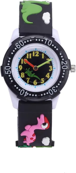 Boy's Girl's Watch,Kids Gift 3D Cartoon Japanese Quartz Silicone Kids Watch, Age 3-10 Toys for 3-15 Year Old Boys Girls Birthday Present for Kids - Best Gifts (Little Dinosaur)