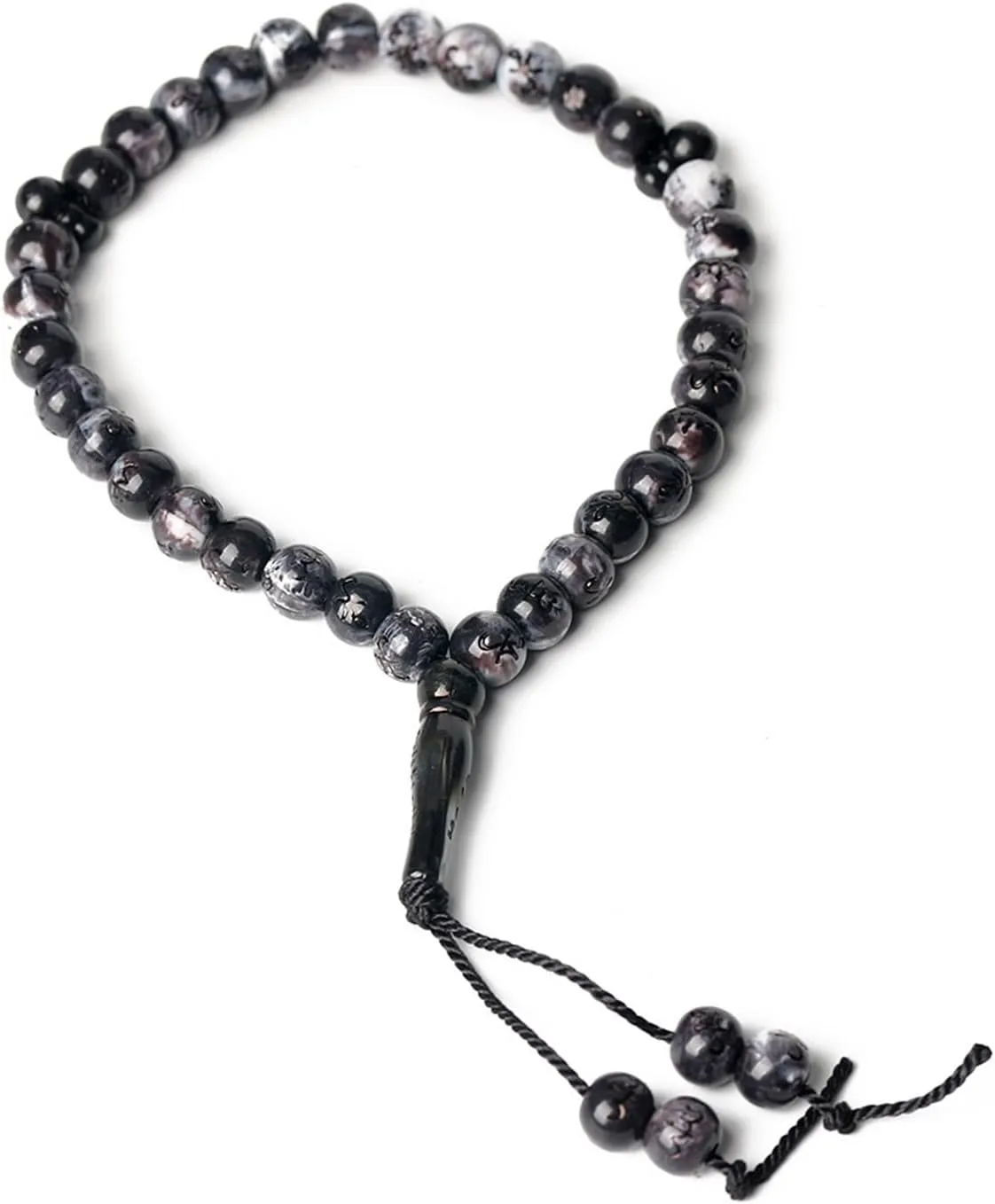 Bracelets,Stylish Prayer Rosary Beads Bangle Religion Eid Tasbih Prayer Beads Bracelet Handmade Tassels Wristchain Decor