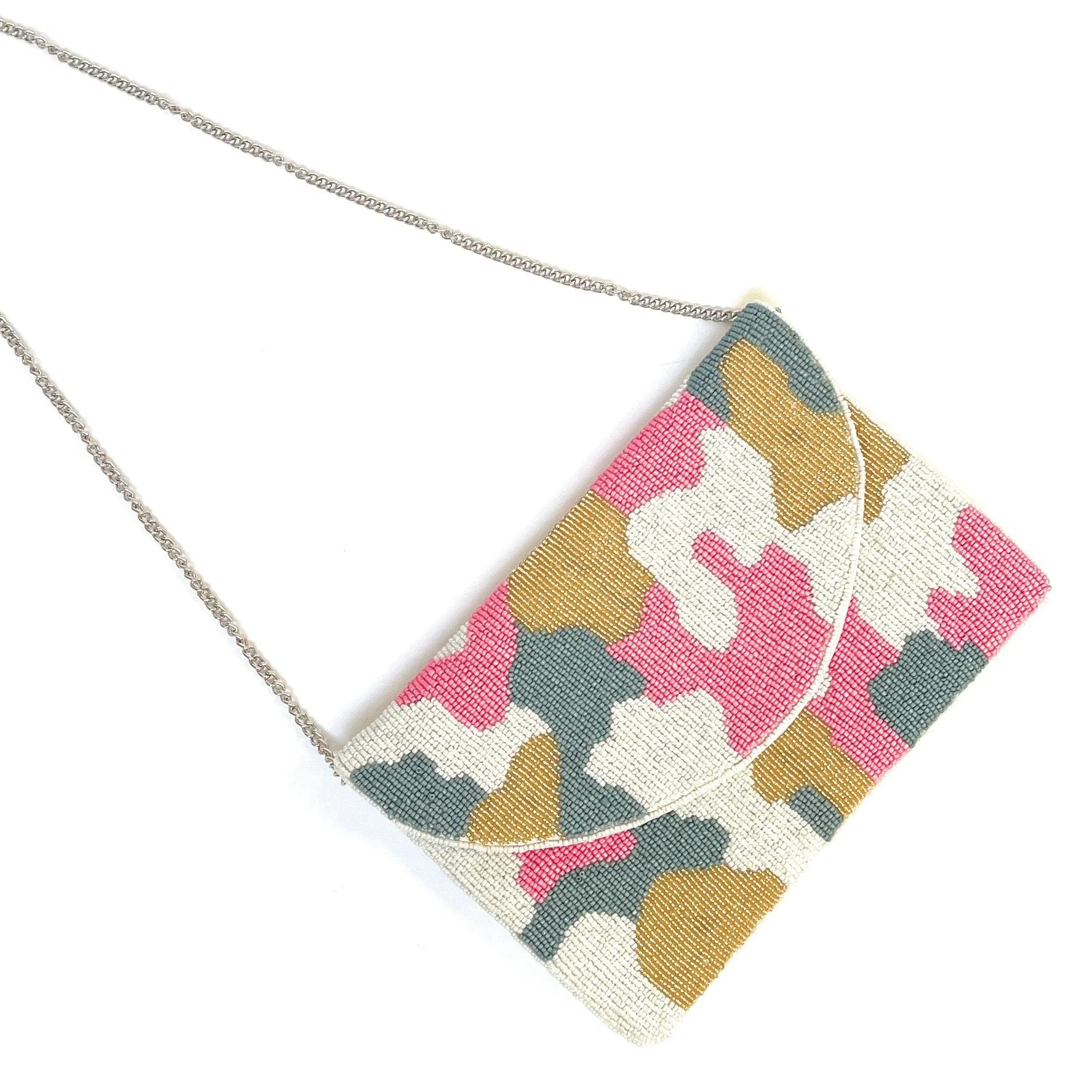Camo Beaded Clutch Purse