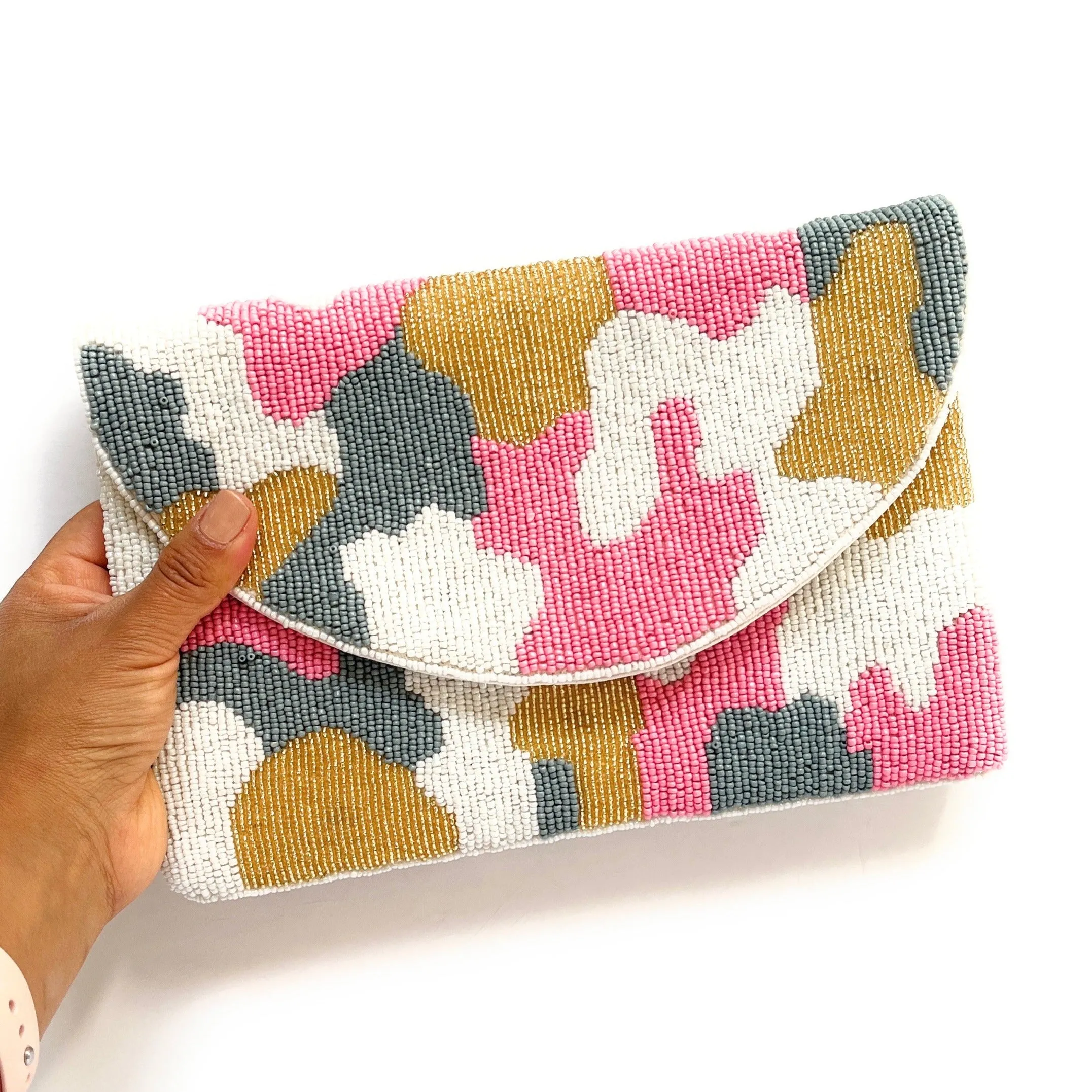 Camo Beaded Clutch Purse
