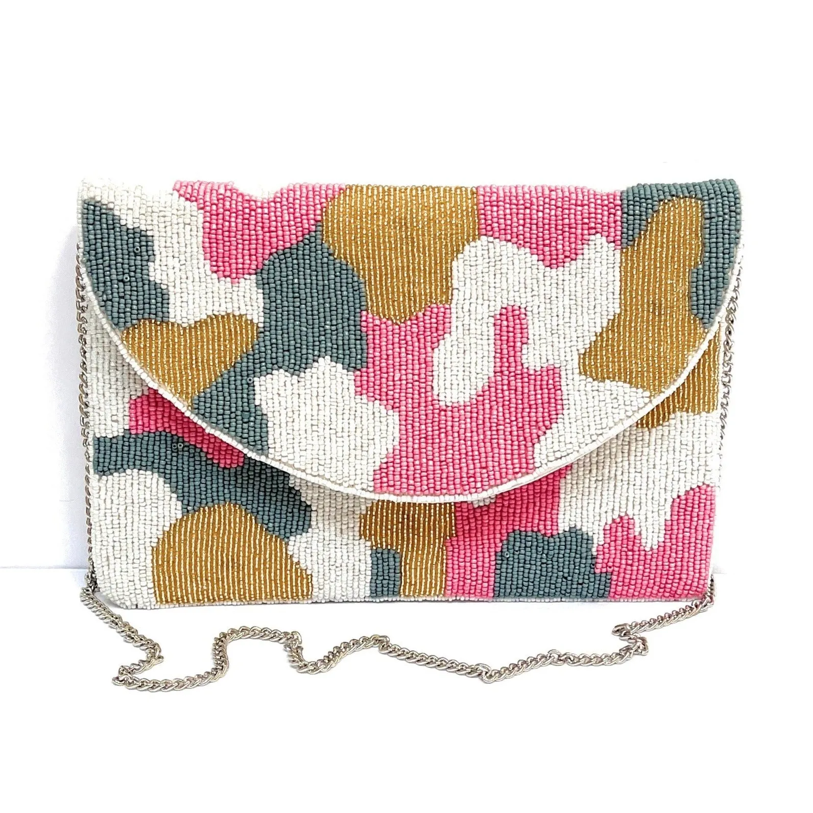 Camo Beaded Clutch Purse