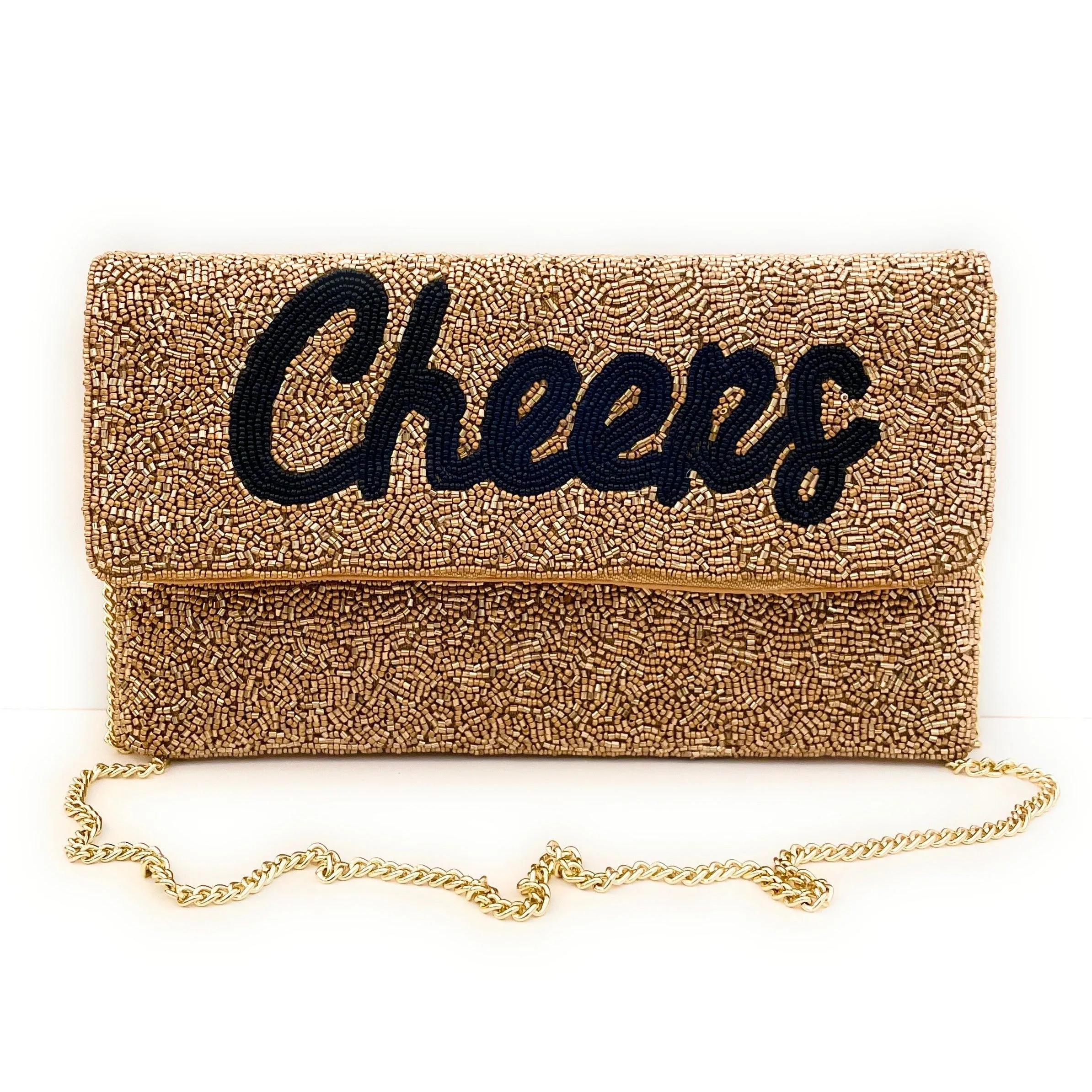 Cheers Beaded Clutch Purse