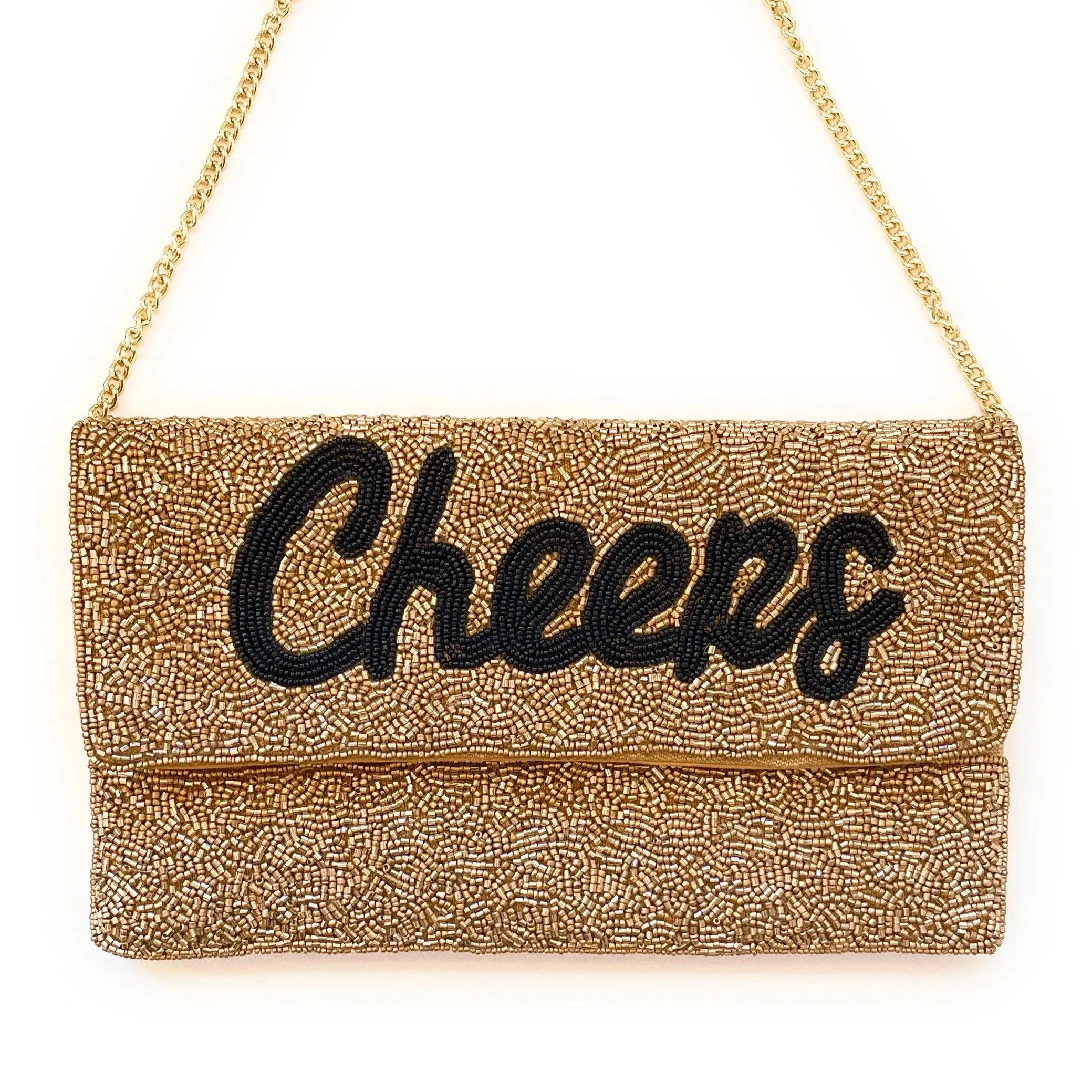 Cheers Beaded Clutch Purse
