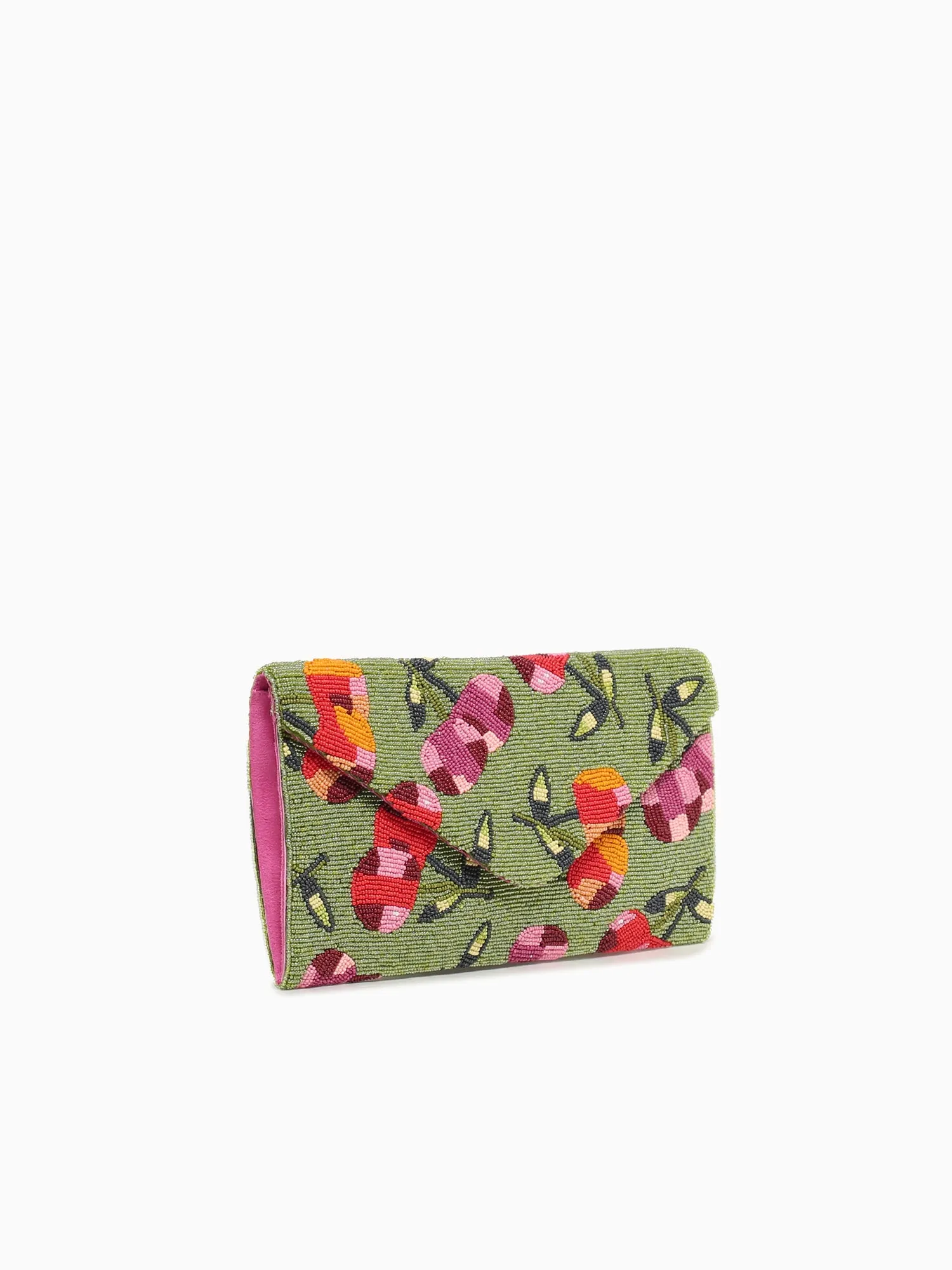 Cherry Beaded Clutch Multi