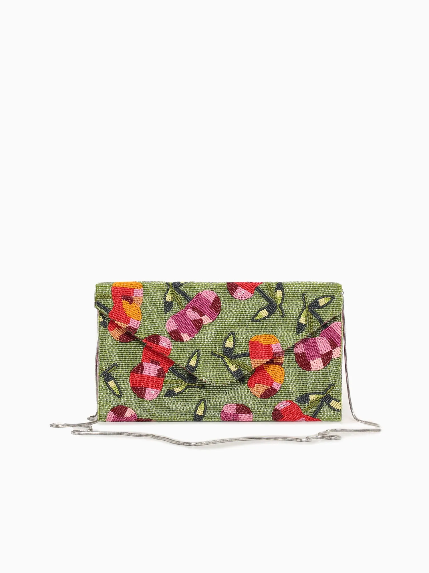 Cherry Beaded Clutch Multi