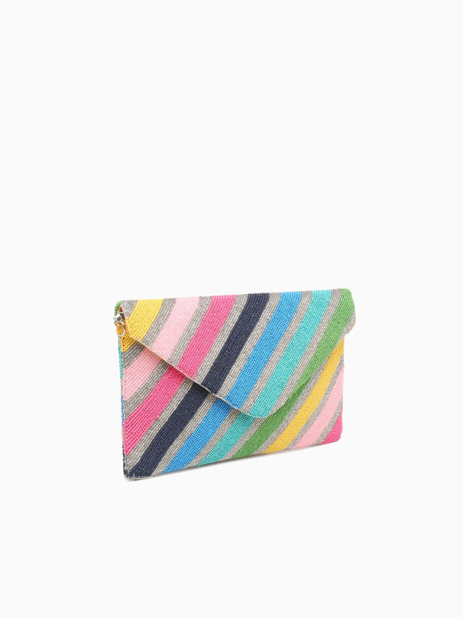 Chevron Beaded Clutch