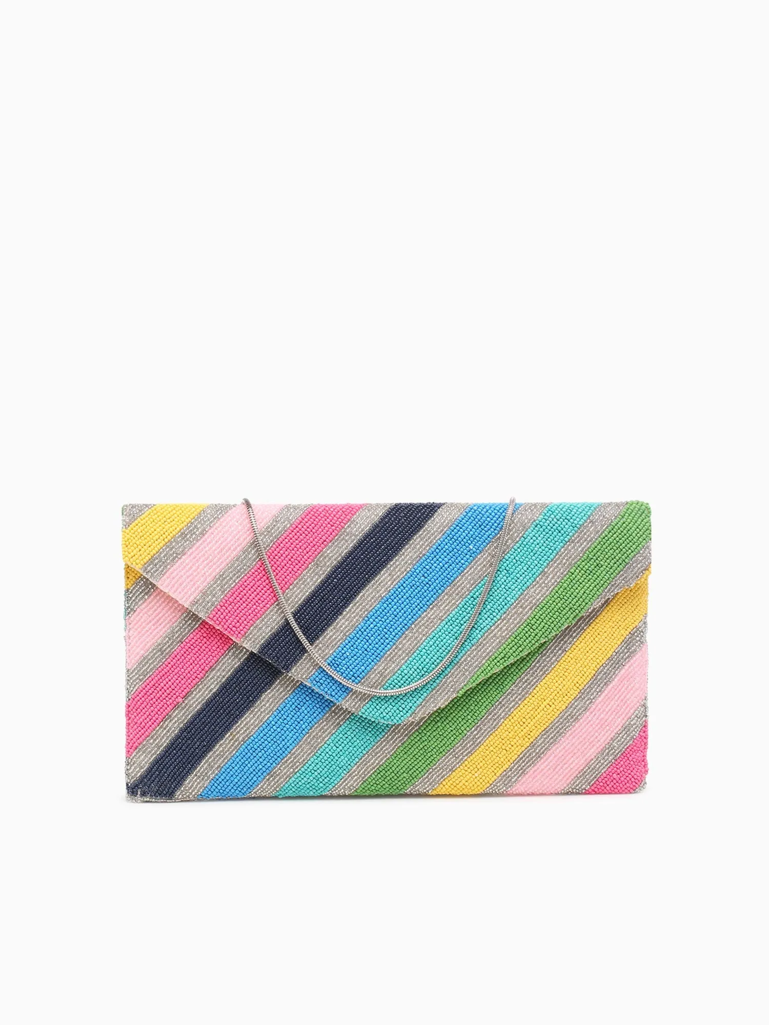 Chevron Beaded Clutch
