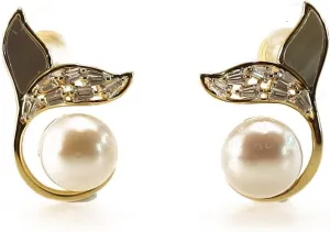 classic fashion fishtail pearl Earrings for women