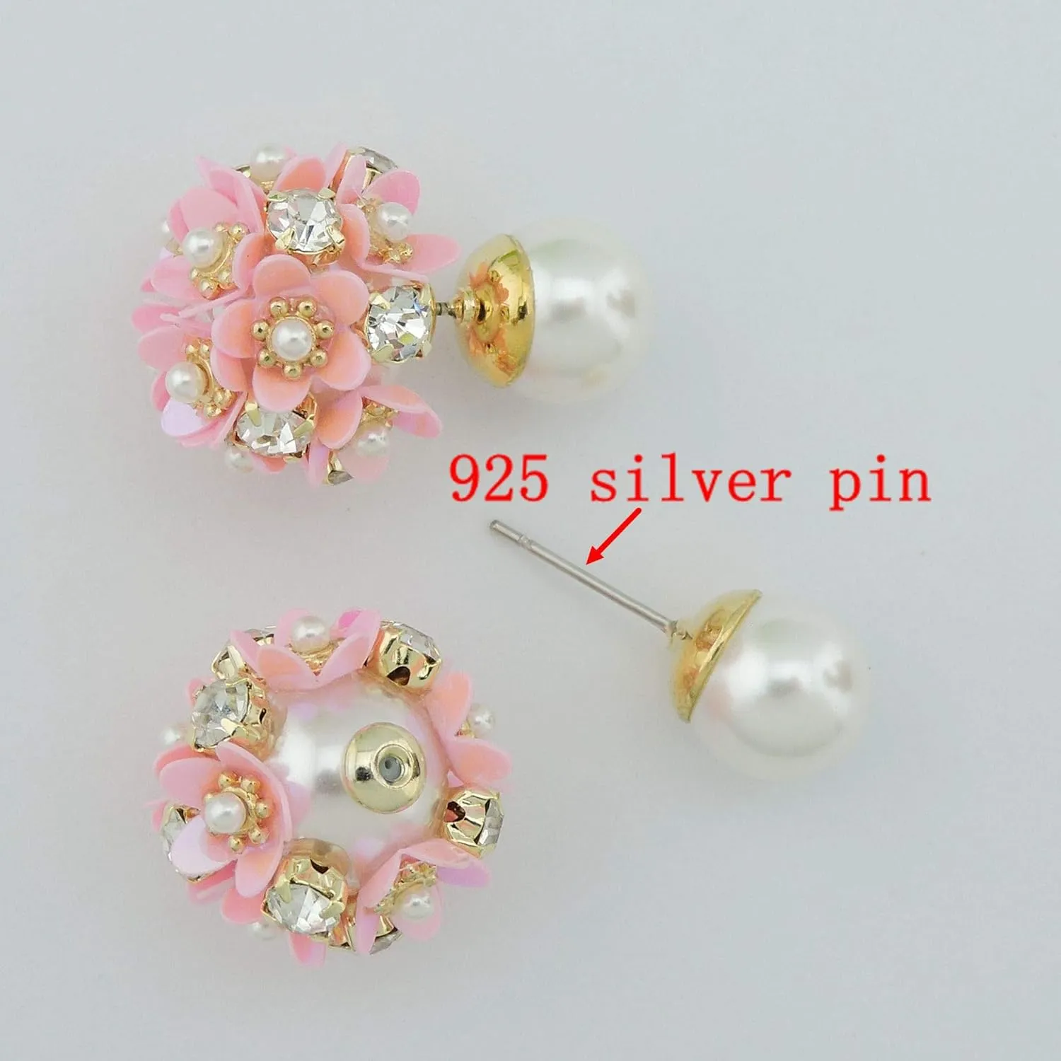 Coiris Elegant Sequins Flower Dangle Earrings For Women