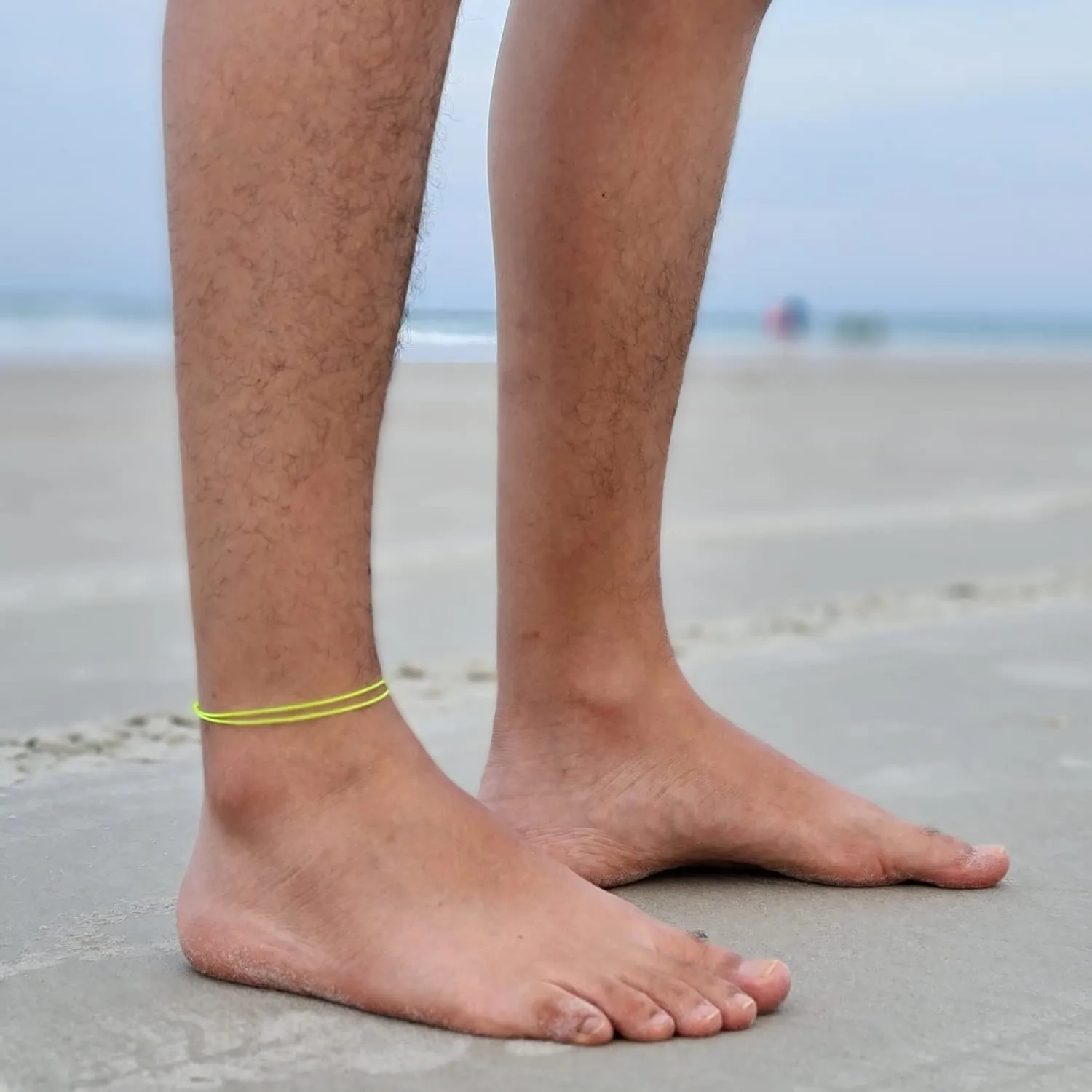 Cord Anklet for Men Women Teen Adult Unisex - Ankle Bracelet Surfer Beach String Anklets Waterproof Adjustable Jewelry Unisex Summer Accessories (one size, Red)