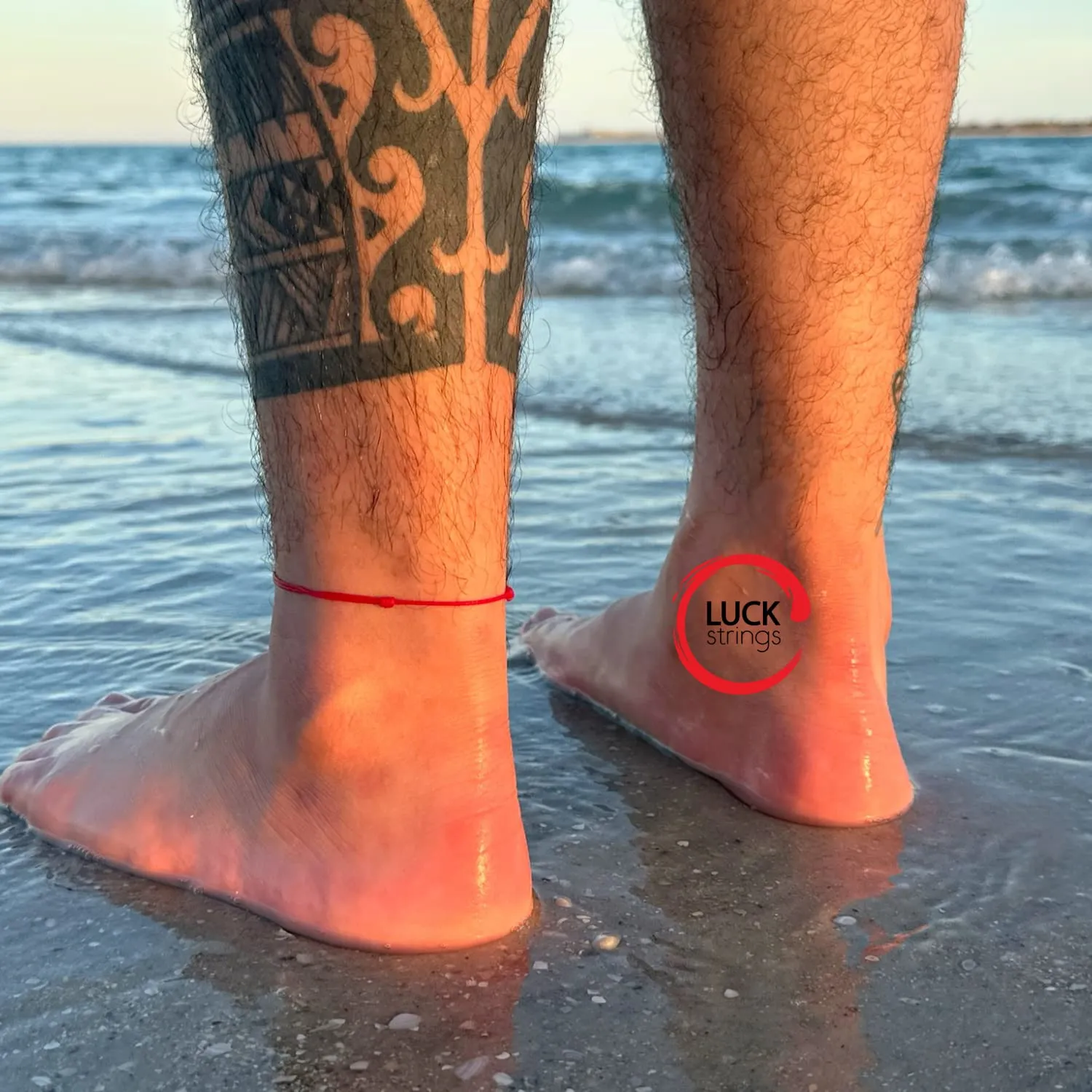 Cord Anklet for Men Women Teen Adult Unisex - Ankle Bracelet Surfer Beach String Anklets Waterproof Adjustable Jewelry Unisex Summer Accessories (one size, Red)
