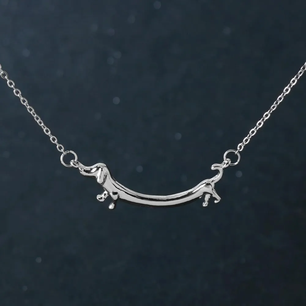 Creative Dachshund Necklace for Women Cute Dog Clavicle Chain Pet Puppy Necklace Dog Lover Jewelry