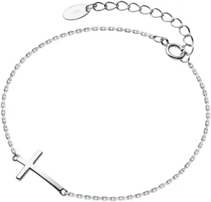 Cross Anklets for Women Men 925 Sterling Silver Sideways Cross Adjustable Chain Classic Dainty Charm Foot Anklet Bracelet Baptism Birthday Jewelry