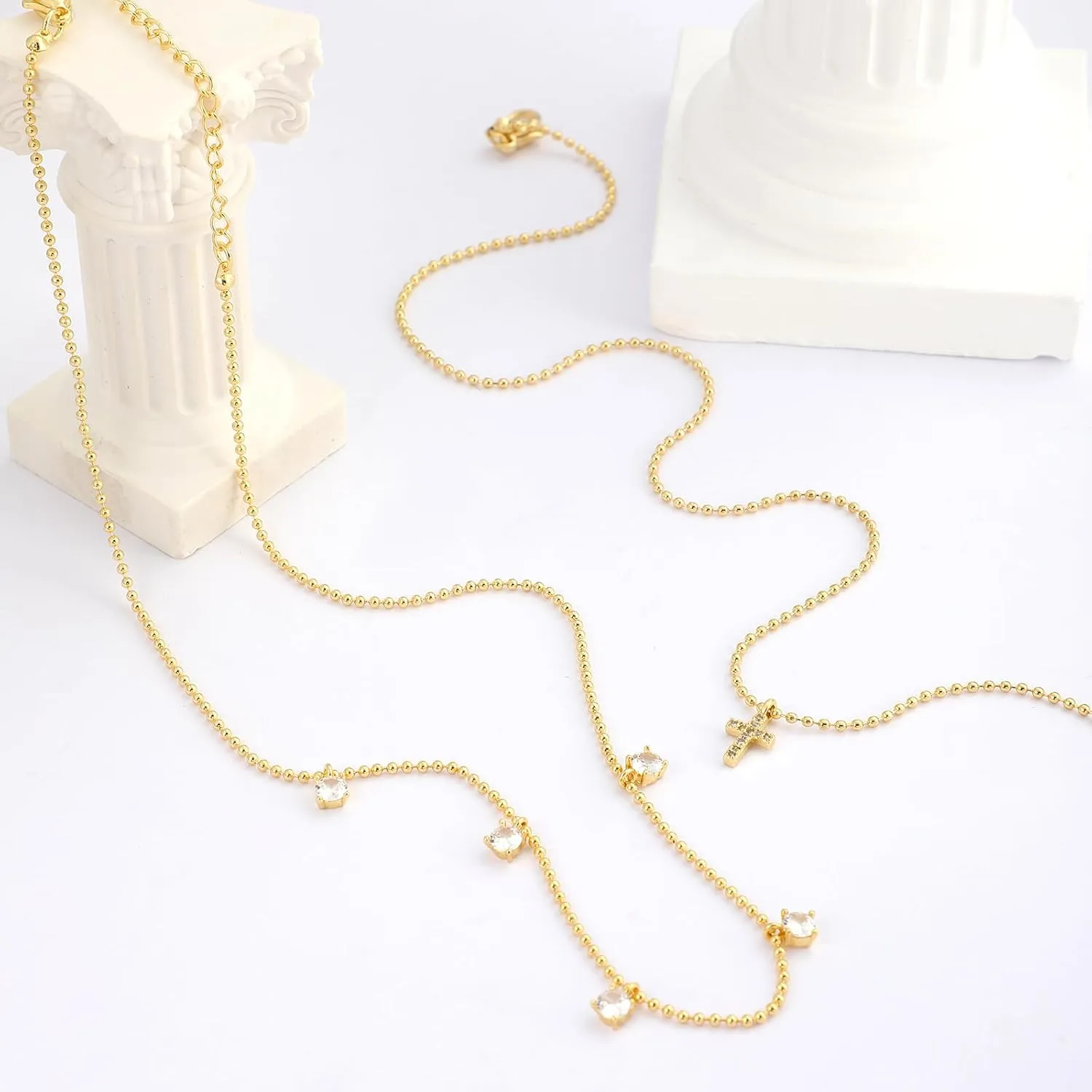 Cross Necklace for Women, 14K Gold Plated/Sterling Silver Cross Necklace for Women Cross Faith Necklace Layered Cross Necklace Gold Jewelry for Women