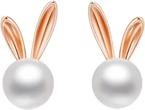 Cute Easter Bunny Earrings for Women Acrylic Easter Basket Eggs Bunny Rabbit Earrings Earrings Jewelry Gift