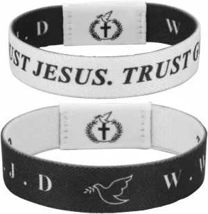 Daily Bible Verse Bracelets Scan Wristbands for Men Women,Wearable Prayer Hope Bible Bracelet Christian Scripture Bracelets Catholic Inspirational Religious Faith Gifts