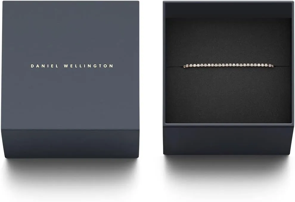 Daniel Wellington Classic Tennis Bracelet - Premium 316L Stainless Steel & Elegant Crystal, Dainty Tennis Bracelet for Women, Adjustable, 7 Inches